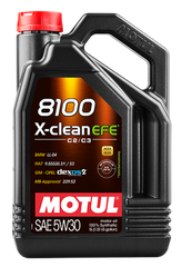 Motul 5L Synthetic Engine Oil 8100 5W30 X-Clean EFE