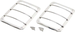 Kentrol 07-18 Jeep Wrangler JK Taillight Guard Pair - Polished Silver