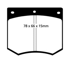 EBC 75-86 Ac 3000 3.0 Yellowstuff Front Brake Pads