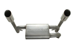 Gibson 2014 Polaris RZR XP 1000 EPS Base 2.25in Dual Exhaust - Stainless