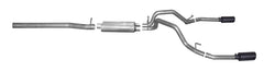 Gibson 14-18 GMC Sierra 1500 Denali 5.3L 3in/2.25in Cat-Back Dual Split Exhaust - Black Elite