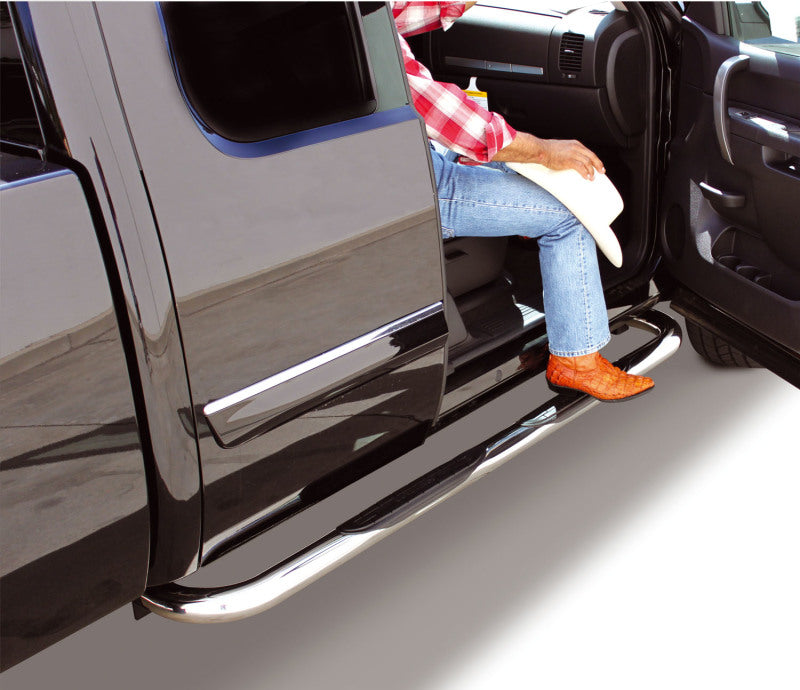 Go Rhino 14-18 GMC Sierra 1500 4000 Series SideSteps - Cab Length - Chrome