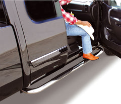 Go Rhino 01-13 Chevrolet Silverado 2500HD/3500 4000 Series SideSteps - Cab Length - Chrome