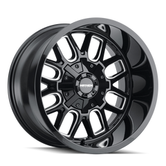 Mayhem 8107 Cogent 20x9 / 6x135 BP / 0mm Offset / 106mm Hub Black w/ Milled Spokes Wheel