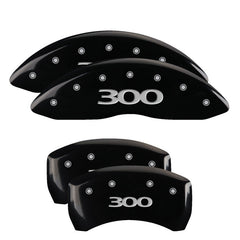 MGP 4 Caliper Covers Engraved Front & Rear 300 Black finish silver ch