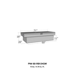 Westin/Brute Gull Wing Lid Full Size Standard - Aluminum
