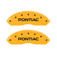 MGP 4 Caliper Covers Engraved Front & Rear Pontiac Yellow Finish Black Char 2007 Pontiac Solstice