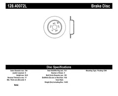 StopTech 07-14 Acura MDX / 07-14 Honda Pilot Drilled Sport Rear Left Rotor