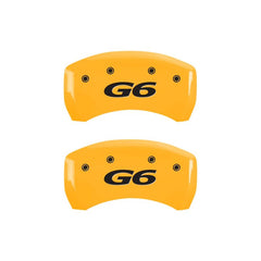 MGP 4 Caliper Covers Engraved Front Pontiac Rear G6 Yellow Finish Black Char 2007 Pontiac G5