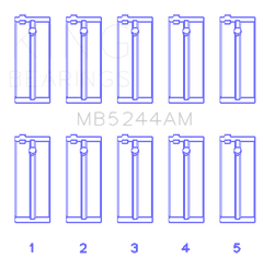 King Honda 91CI/1.5L D15A2/D15A3/D15B1/D15B2/D15B7/D15B8/D15Z1 (Size +0.25) Main Bearing Set