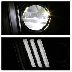 Spyder Ford Mustang 05-08 V2 High-Power LED Headlights - Black PRO-YD-FM05AP-BK