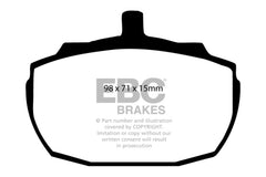 EBC 91-93 Morgan 4/4 1.6 Redstuff Front Brake Pads