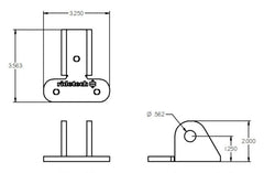 Ridetech Bracket to Mount C4 Corvette ShockWave Lower Control Arm
