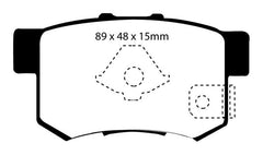 EBC 10-12 Acura RDX 2.3 Turbo Yellowstuff Rear Brake Pads