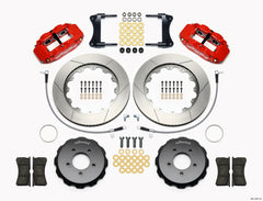 Wilwood Narrow Superlite 6R Front Hat Kit 14.00in Red 2005-Up Mazda Miata w/ Lines