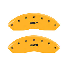 MGP 4 Caliper Covers Engraved Front RAM Engraved Rear RAMHEAD Yellow finish black ch