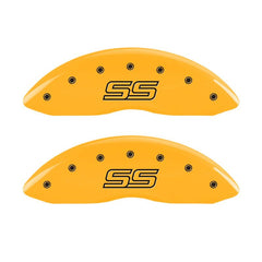 MGP 4 Caliper Covers Engraved F & R Trailblazer SS Yellow Finish Black Char 2008 Chevy Trailblazer