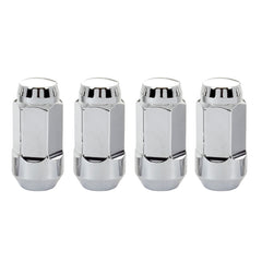 McGard Hex Lug Nut (Cone Seat Bulge Style) M14X1.5 / 13/16 Hex / 1.945in. Length (4-Pack) - Chrome
