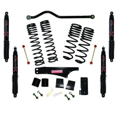Skyjacker 2007-2018 Jeep Wrangler JK 4 Door 4WD Long Travel 3.5in-4in Lift Kit w/Black Max Shocks