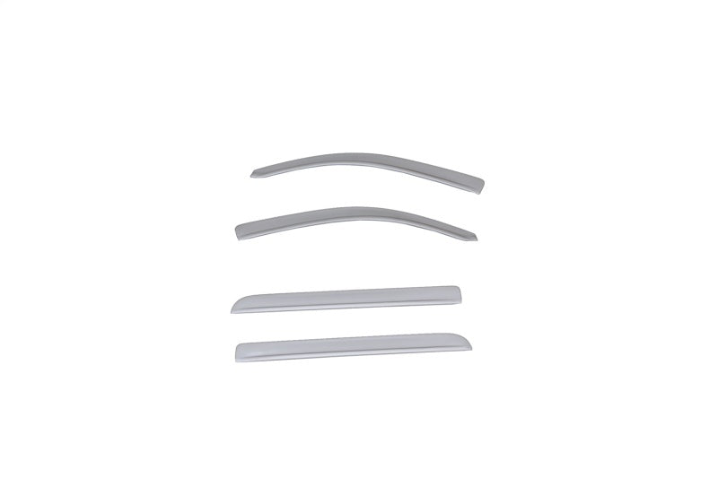 AVS 15-18 Chevy Silverado 1500 Crew Cab Low Profile Color Match Ventvisors 4pc - Silver Ice Metallic