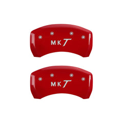 MGP 4 Caliper Covers Engraved Front Lincoln Engraved Rear MKT Yellow finish black ch