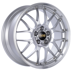 BBS RS-GT 19x8.5 5x120 ET35 Diamond Silver Center Diamond Cut Lip Wheel -82mm PFS/Clip Required