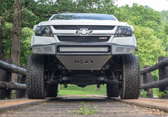 N-Fab M-RDS Front Bumper 15-17 Chevy Colorado - Gloss Black w/Silver Skid Plate