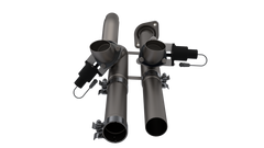QTP 17-18 Ford Raptor EC/CC 2.5in 304SS Aggressor Cutout Dual Mid Pipes
