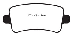 EBC 2013+ Chevy Impala 2.4L Redstuff Rear Brake Pads