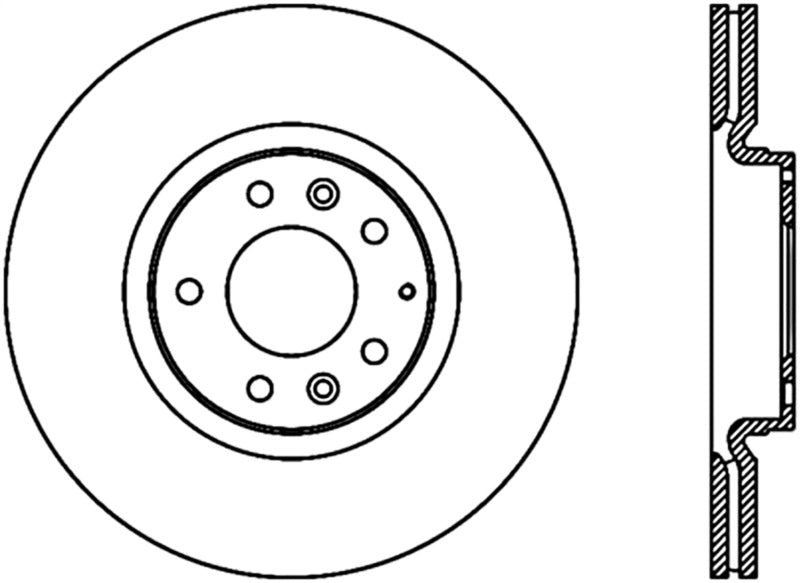 StopTech 06-07 Mazda6 Slotted & Drilled Right Front Rotor