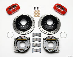 Wilwood Dynapro Low-Profile 11.00in P-Brake Kit Drill-Red Chevy 12 Bolt 2.75in Off w/ C-Clips