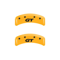 MGP 4 Caliper Covers Engraved Front Mustang Rear Sn95/Gt Yellow Finish Black Char 2001 Ford Mustang