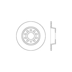 Stoptech 10-13 VW Golf/GTI/Jetta w/ 272mm Rear Disc Rear Premium High Carbon Cryo Brake Rotor