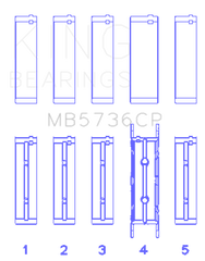 King Ford Powerstroke 6.0L/6.4L Diesel (Size +0.026mm) Crankshaft Main Bearing Set