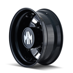 Mayhem 8180 BigRig 22x8.25 / 10x285.75 BP / 169mm Offset / 220.1mm Hub Rear Blk/Milled Spokes Wheel