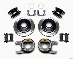 Wilwood D154 P/S Park Brake Kit Drilled New Big Ford 2.50in Off Front Mount