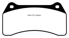 EBC 03-06 Jaguar XJR 4.2 Supercharged Redstuff Front Brake Pads