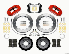 Wilwood Narrow Superlite 6R Front Hat Kit 12.88in Red 2013-Up Ford Focus ST w/ Lines