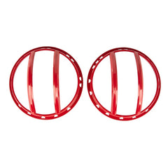 Rugged Ridge 07-18 Jeep Wrangler JK/JKU Red Elite Headlight Euro Guards