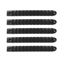 DV8 Offroad 2007-2018 Jeep JK Black Rail Style Door Handle Inserts - Set Of 5