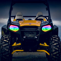Oracle 08-19 Polaris RZR 570/800/900 Dynamic RGB+W Headlight Halo Kit - ColorSHIFT - Dynamic
