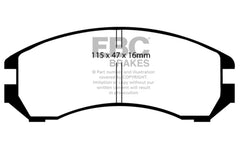EBC 86-87 Nissan Pulsar NX 1.6 SE Redstuff Front Brake Pads