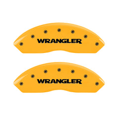 MGP 4 Caliper Covers Engraved Front & Rear Hemi Yellow Finish Black Char 2006 Jeep Commander