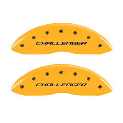 MGP 4 Caliper Covers Engraved F & R Block/Challenger Yellow Finish Black Char 2007 Dodge Charger