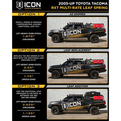 ICON 05-15 Toyota Tacoma 0-3.5in/16-17 Toyota Tacoma 0-2.75in Stg 10 Suspension System w/Billet Uca