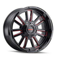 Mayhem 8115 Apollo 20x9 / 8x170 BP / 0mm Offset / 125.2mm Hub Black w/ Prism Red Wheel