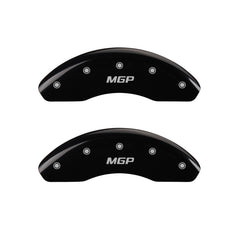 MGP 4 Caliper Covers Engraved Front & Rear MGP Black Finish Silver Char 2017 Fiat 124 Spider