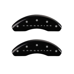 MGP 4 Caliper Covers Engraved Front & Rear Crossfire Black finish silver ch