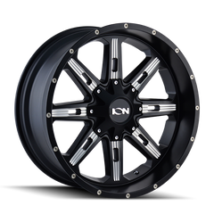 ION Type 184 20x9 / 6x135 BP / 0mm Offset / 106mm Hub Satin Black/Milled Spokes Wheel