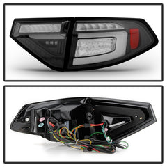 Spyder 08-14 Subara Impreza WRX Hatchback LED Tail Lights Seq Signal Black ALT-YD-SI085D-SEQ-BK